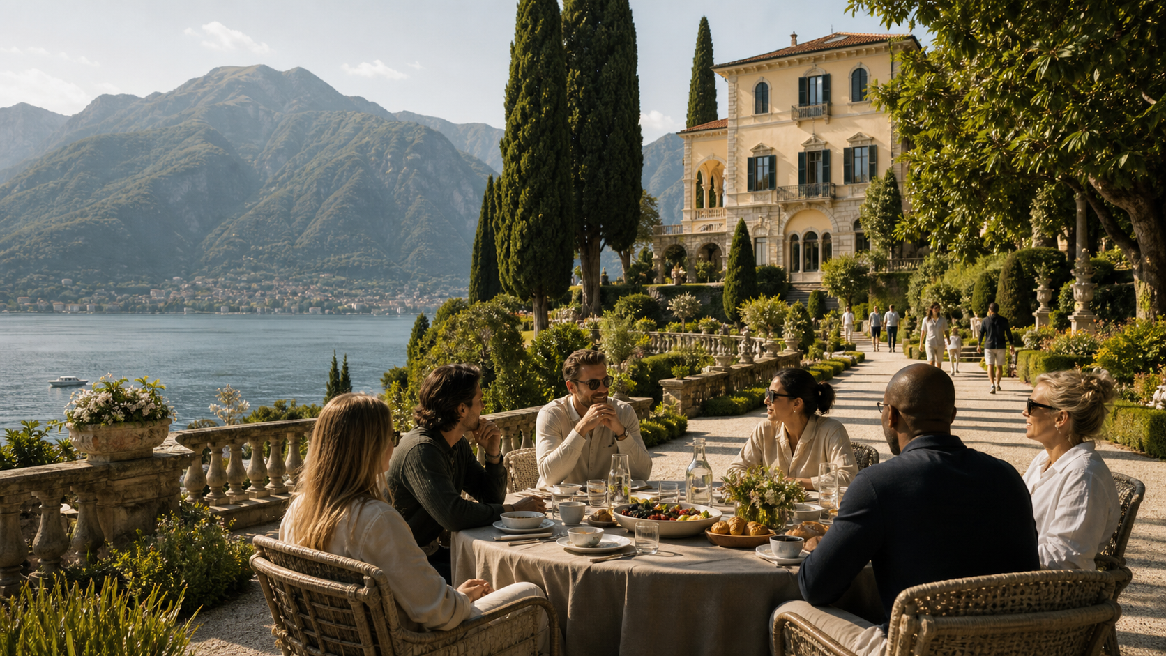 Lake Como luxury villa wellness setting